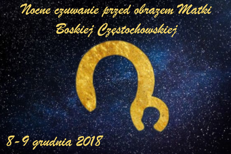 Nocne czuwanie przed obrazem Matki Boskiej Częstochowskiej