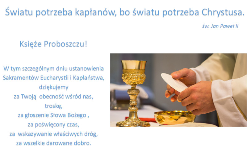 Życzenia dla księdza Tomasza